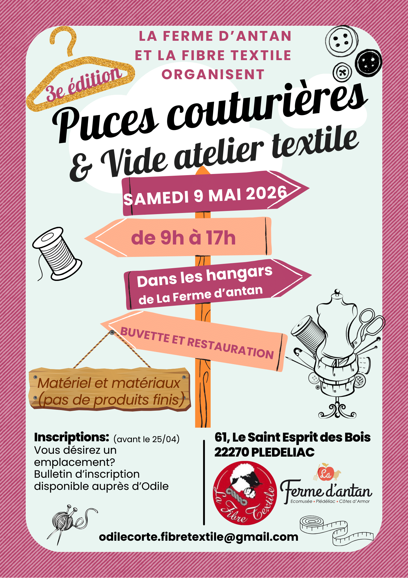 Puces couturières et vide atelier textile