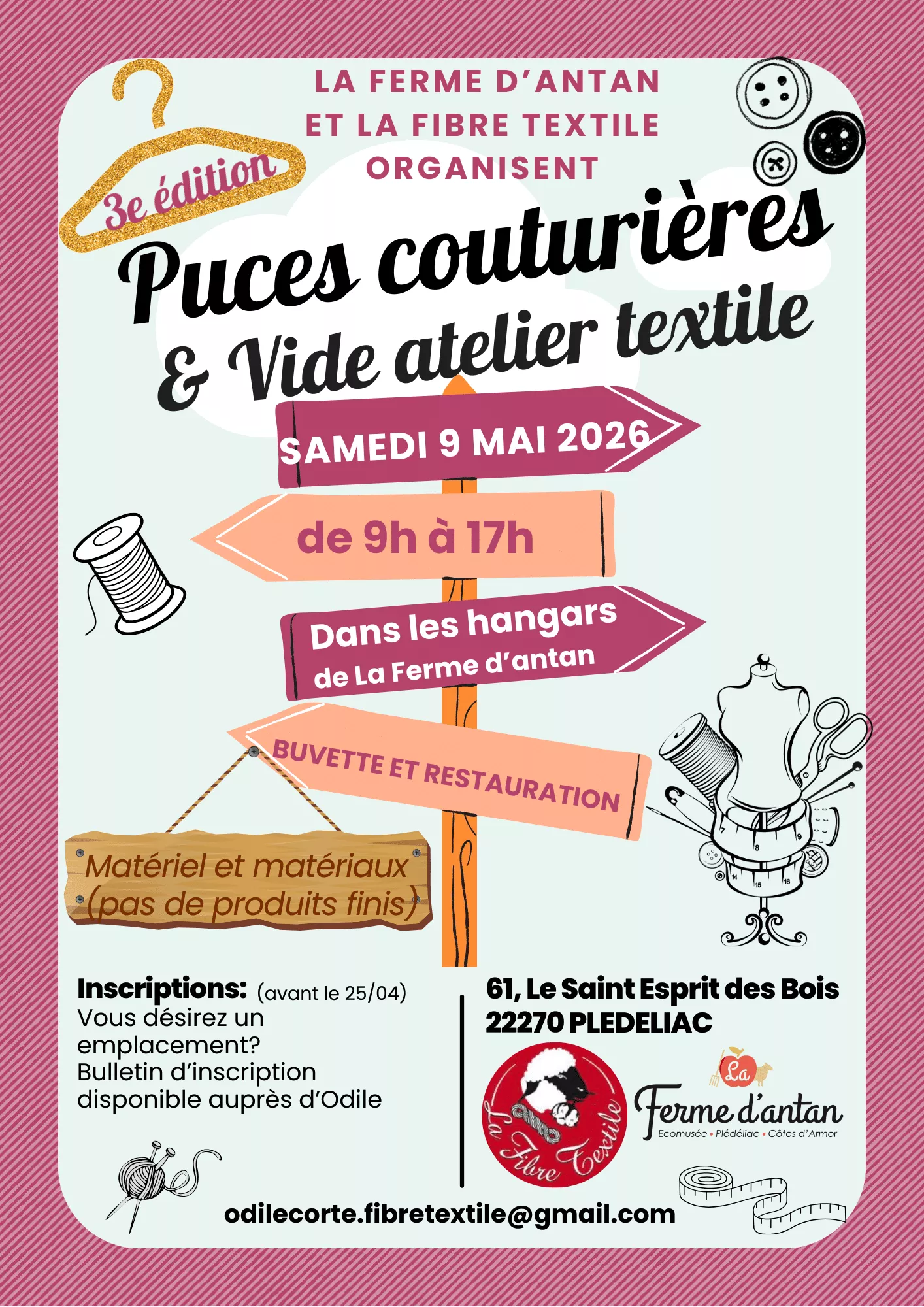 Puces couturières et vide atelier textile