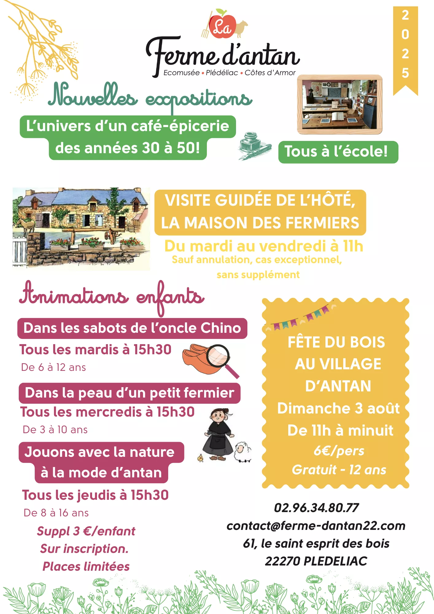 Programme des animations estivales