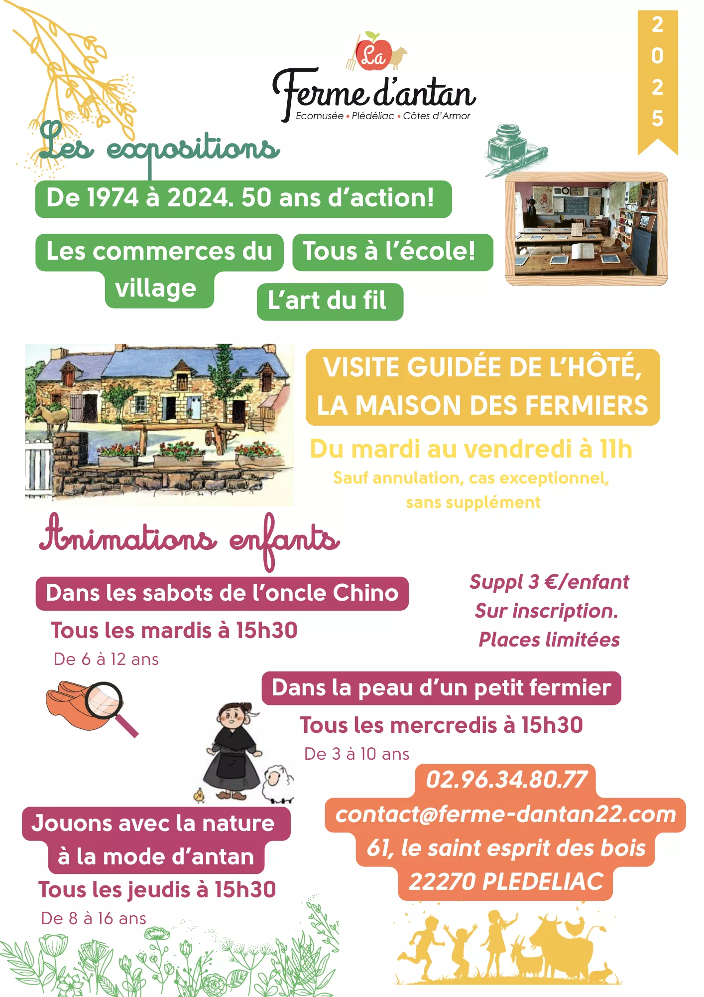 Programme des animations estivales