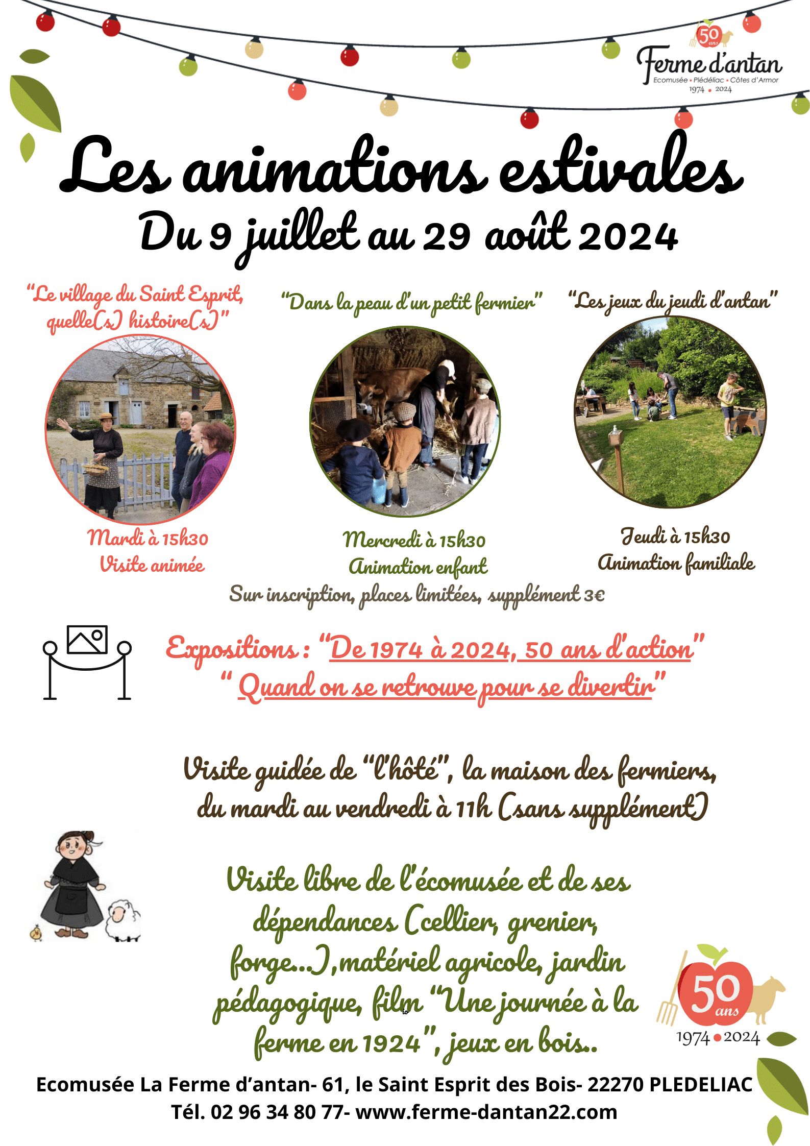 Programme des animations estivales