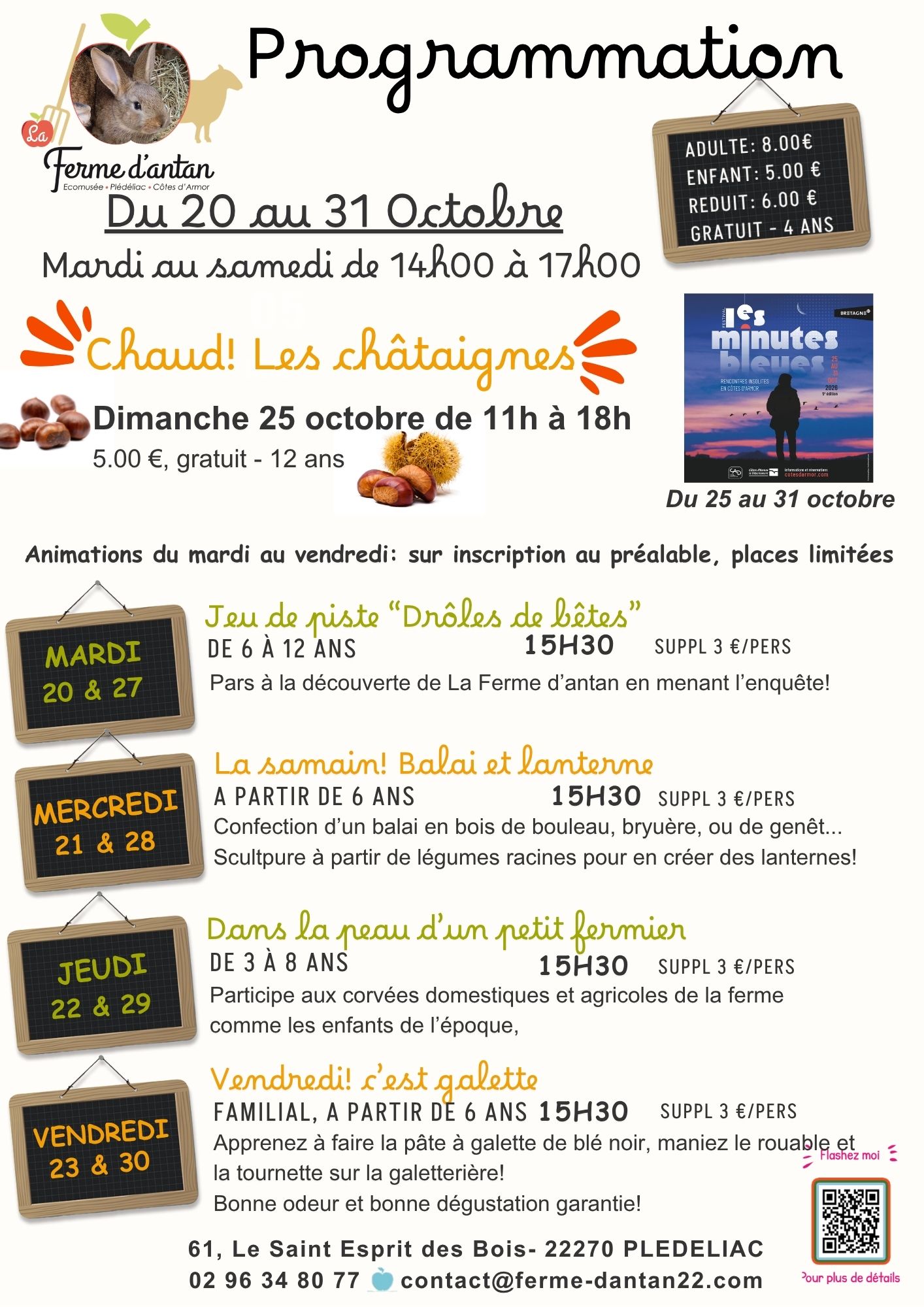 Programme Vacances de la Toussaint
