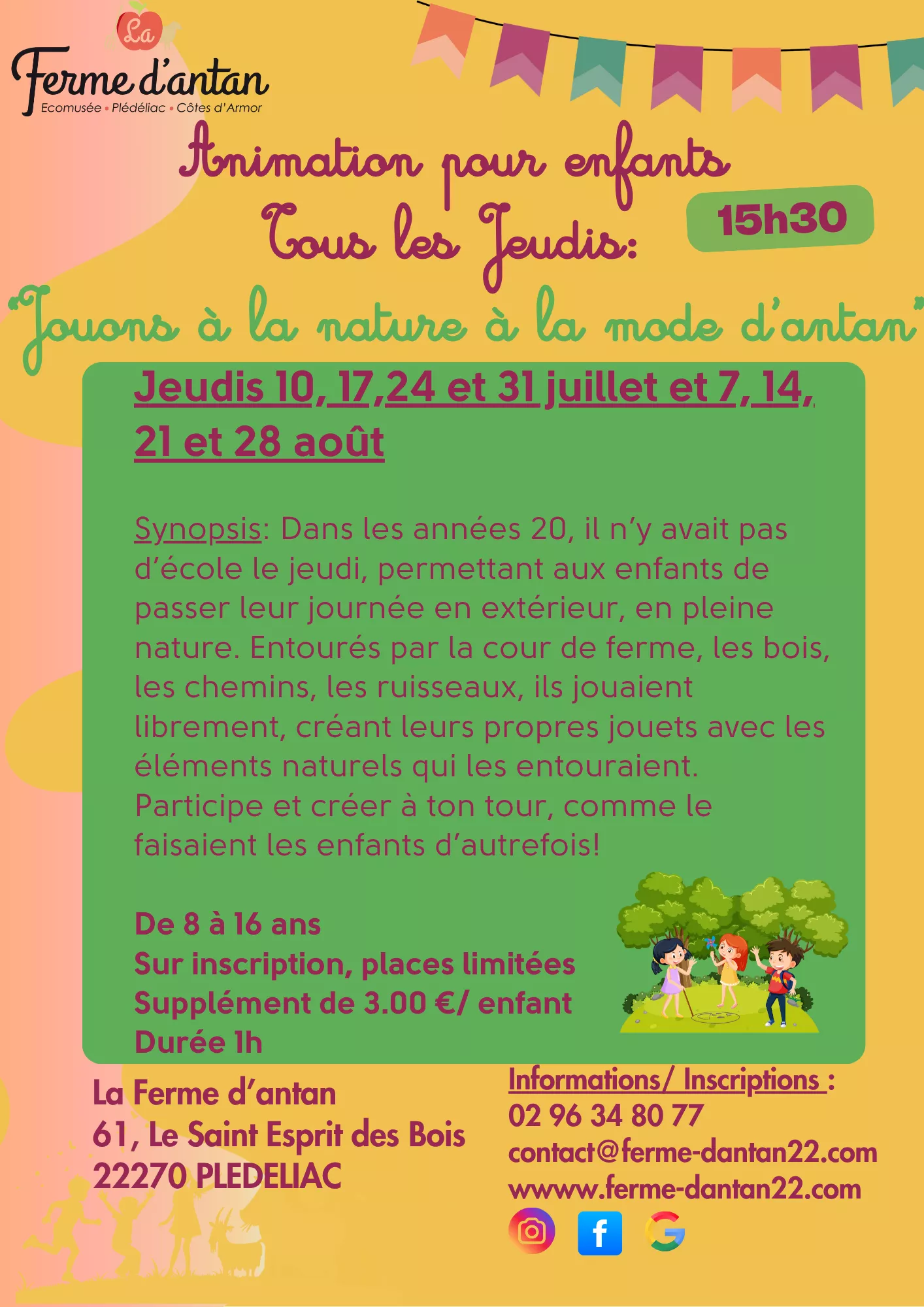 Animation enfant « Jouons avec la nature à la mode d’antan »
