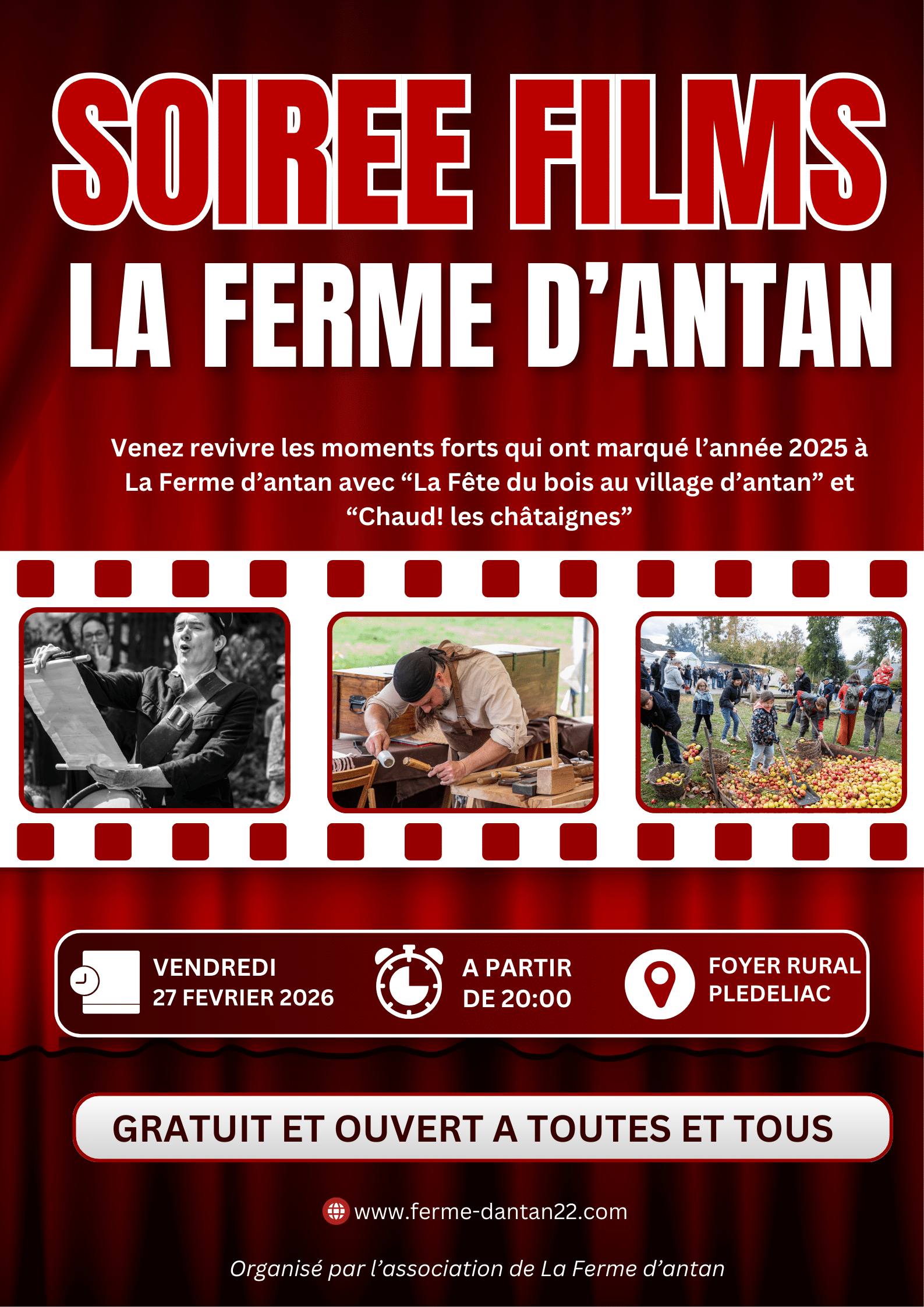 Soirée films à La Ferme d&rsquo;antan