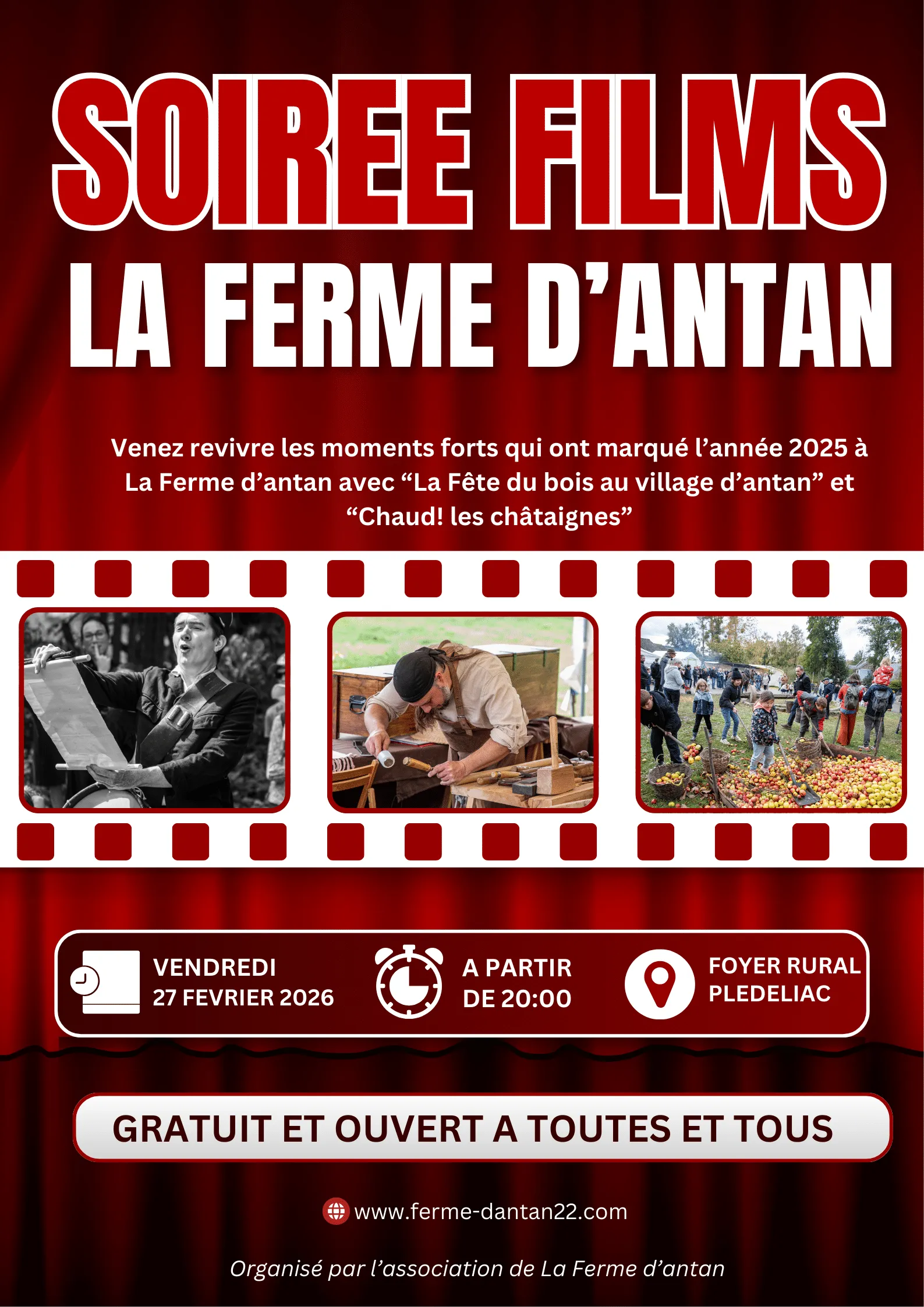 Soirée films à La Ferme d&rsquo;antan