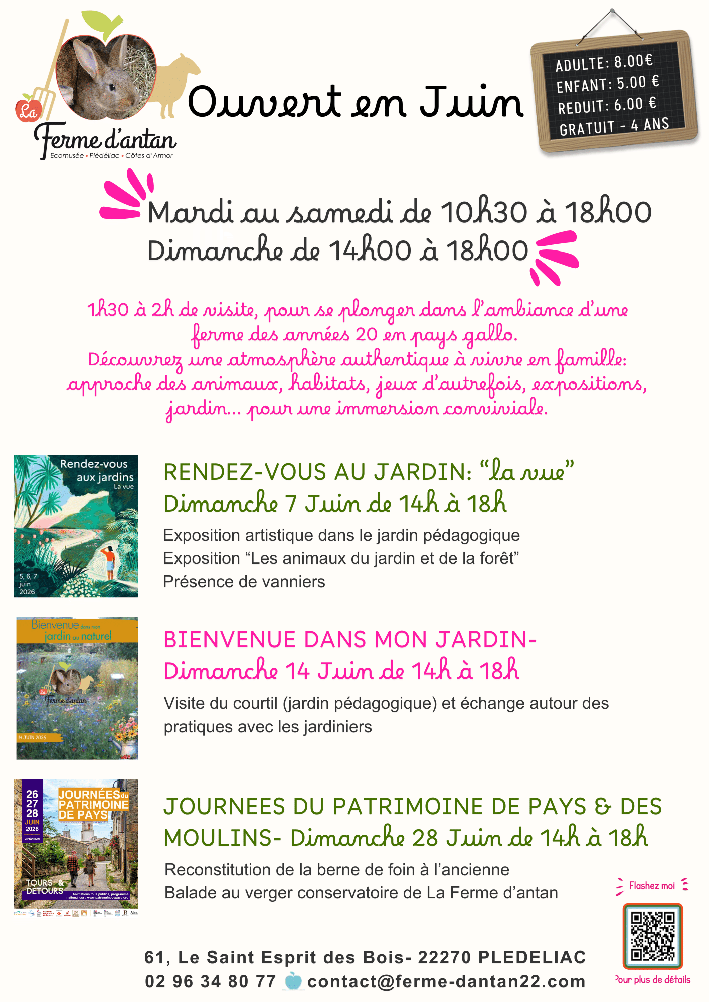 Ouverture en juin + programmation
